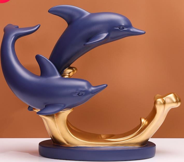 Dark blue Dolphin Wine Stand