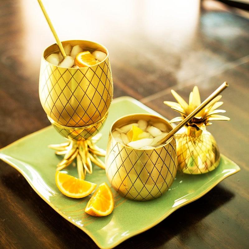 Gold Pineapple Cocktail Glass - 1 pc