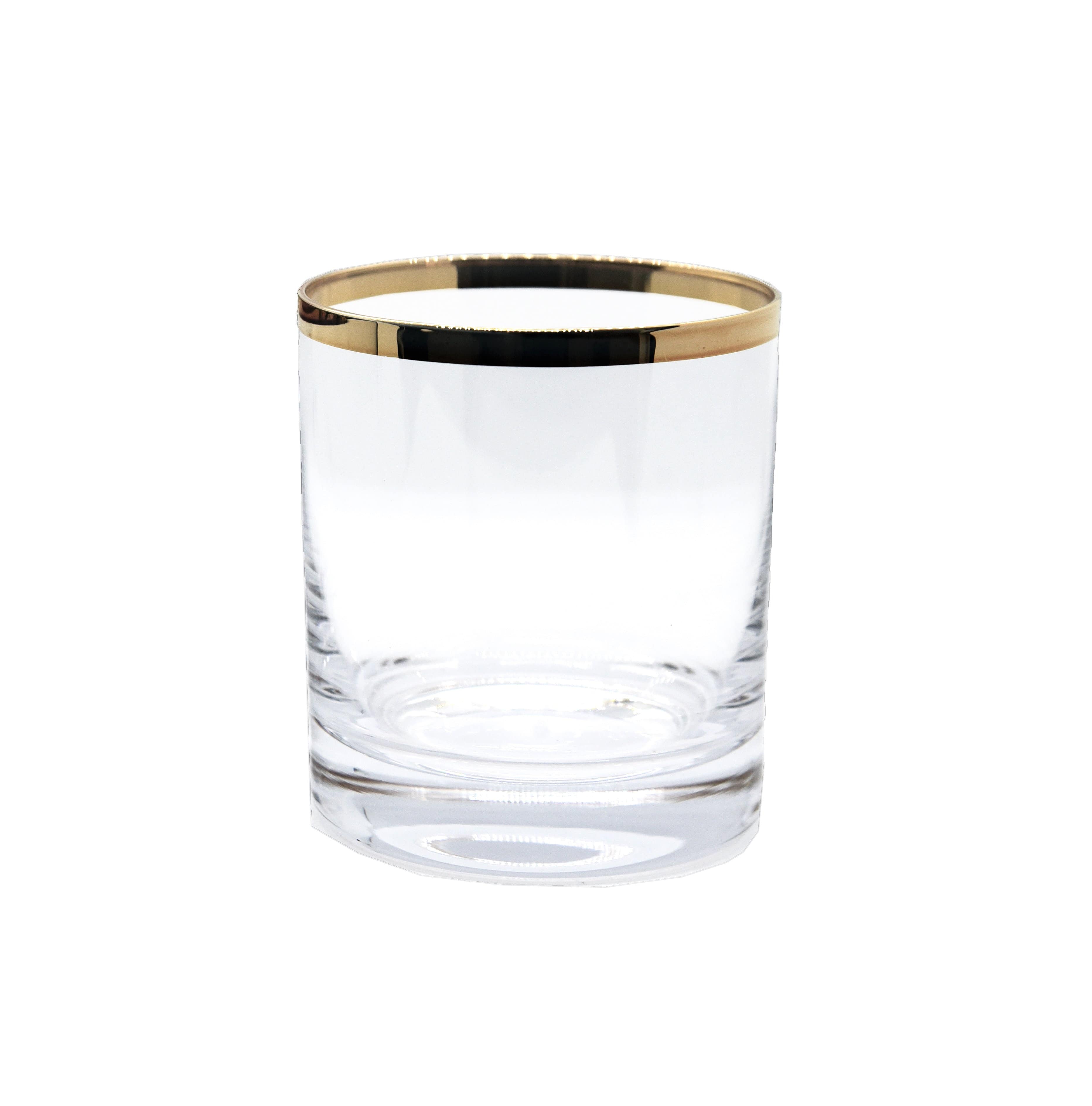 Gold Rim Whisky Glass - Set of 2