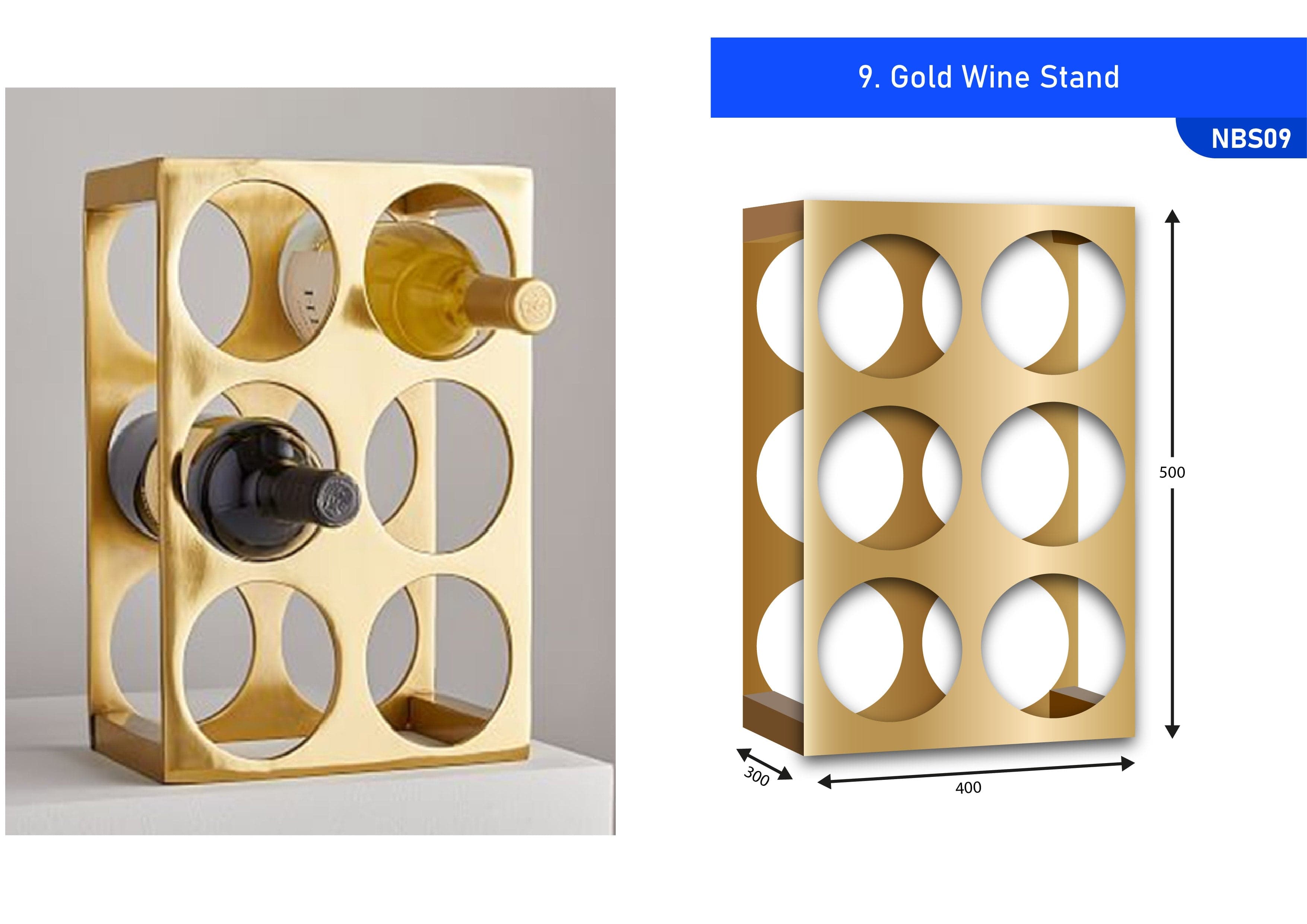 Gold Wine Stand