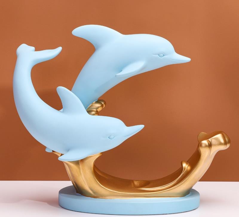 Light Blue Dolphin Wine Stand
