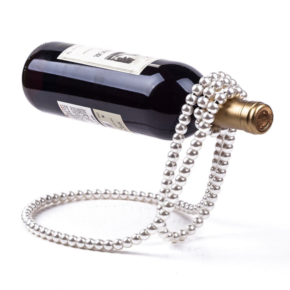 Pearls Metal Wine Bottle Holder