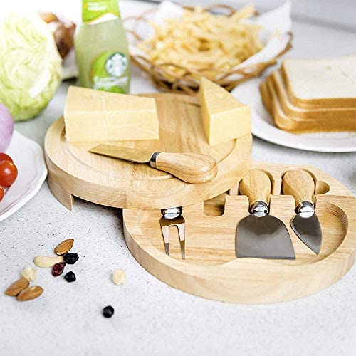 Round Cheese Boards with Knives