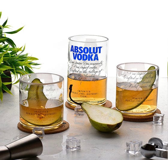 Upcycled Absolut Glasses (Set of Three)