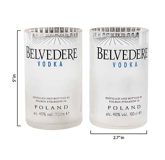 Upcycled Belvedere Glasses (Set of Two)