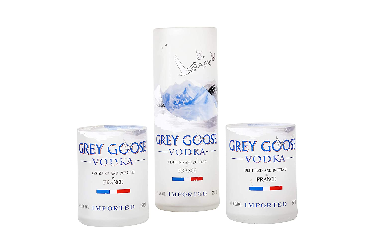 Upcycled Grey Goose Glasses (Set of Three)