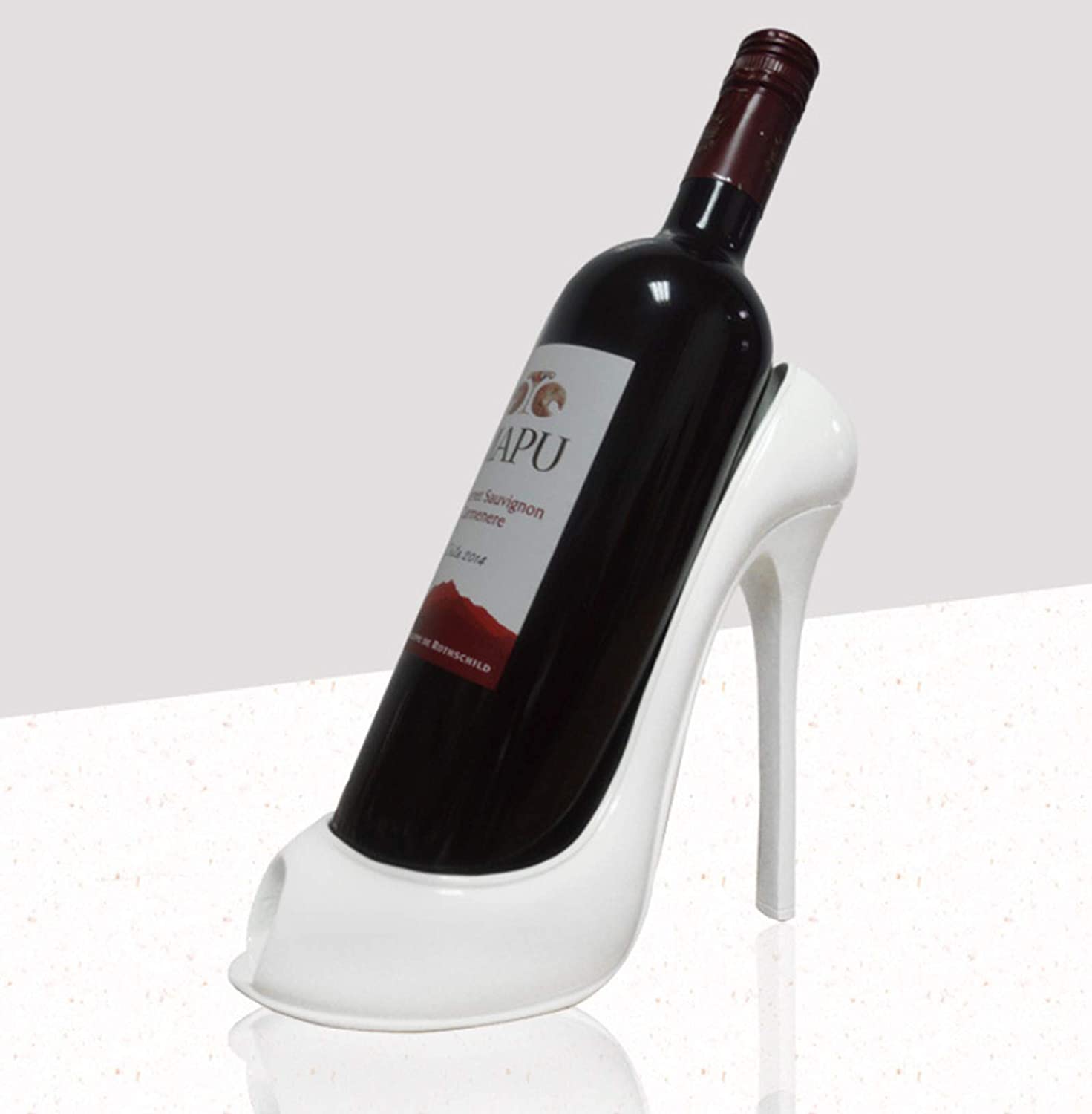 White Wine Bottle Holder High Heel Shoe